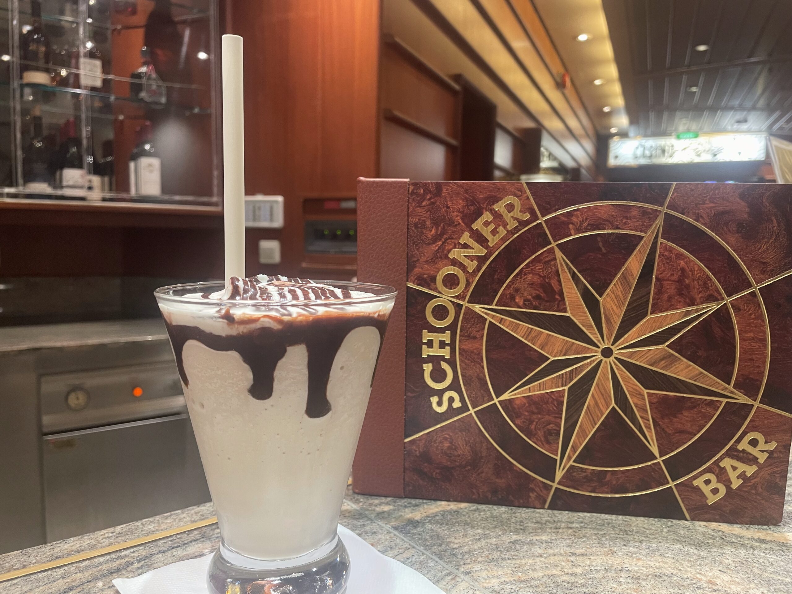 A mud slide at the schooner bar on a royal caribbean cruise ship