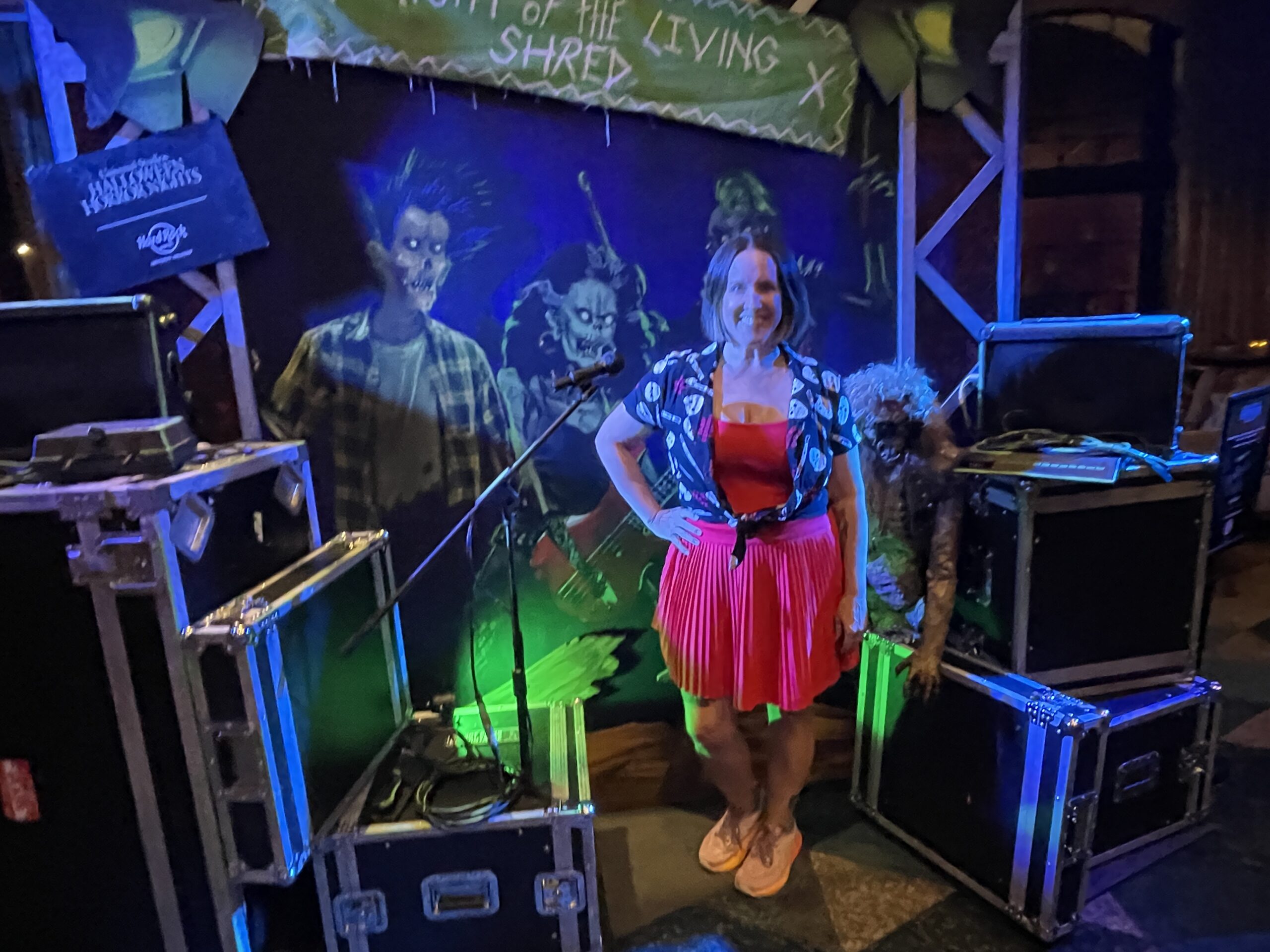 Travel agent Katy Thompson at the Universal Hard Rock Resort during HHN (Halloween Horror Nights)