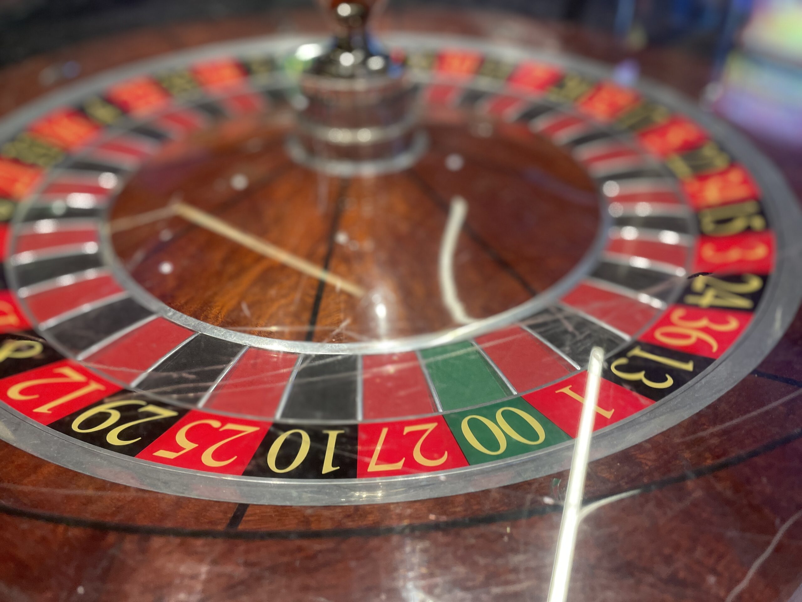 Close up of the roulette wheel in the Casino Royale on the Wonder of the Sea