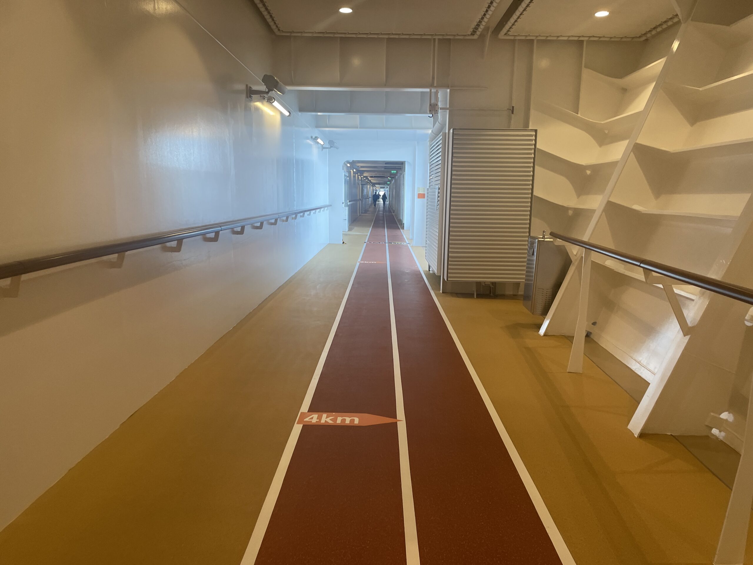The walking or jogging track on the cruise ship Wonder of the Seas