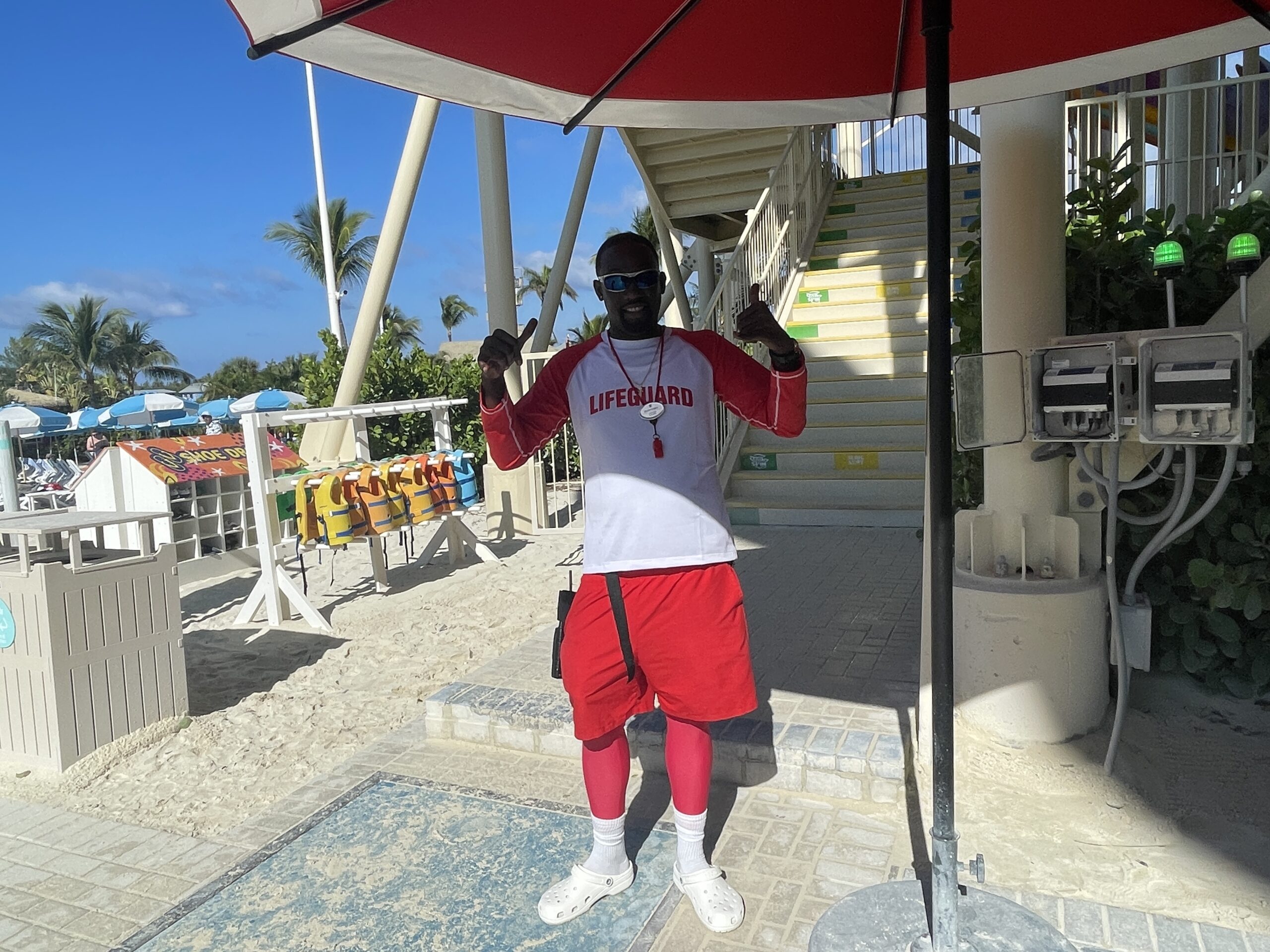 Lifeguard at the Thrill Waterpark at Perfect Day at CocoCay