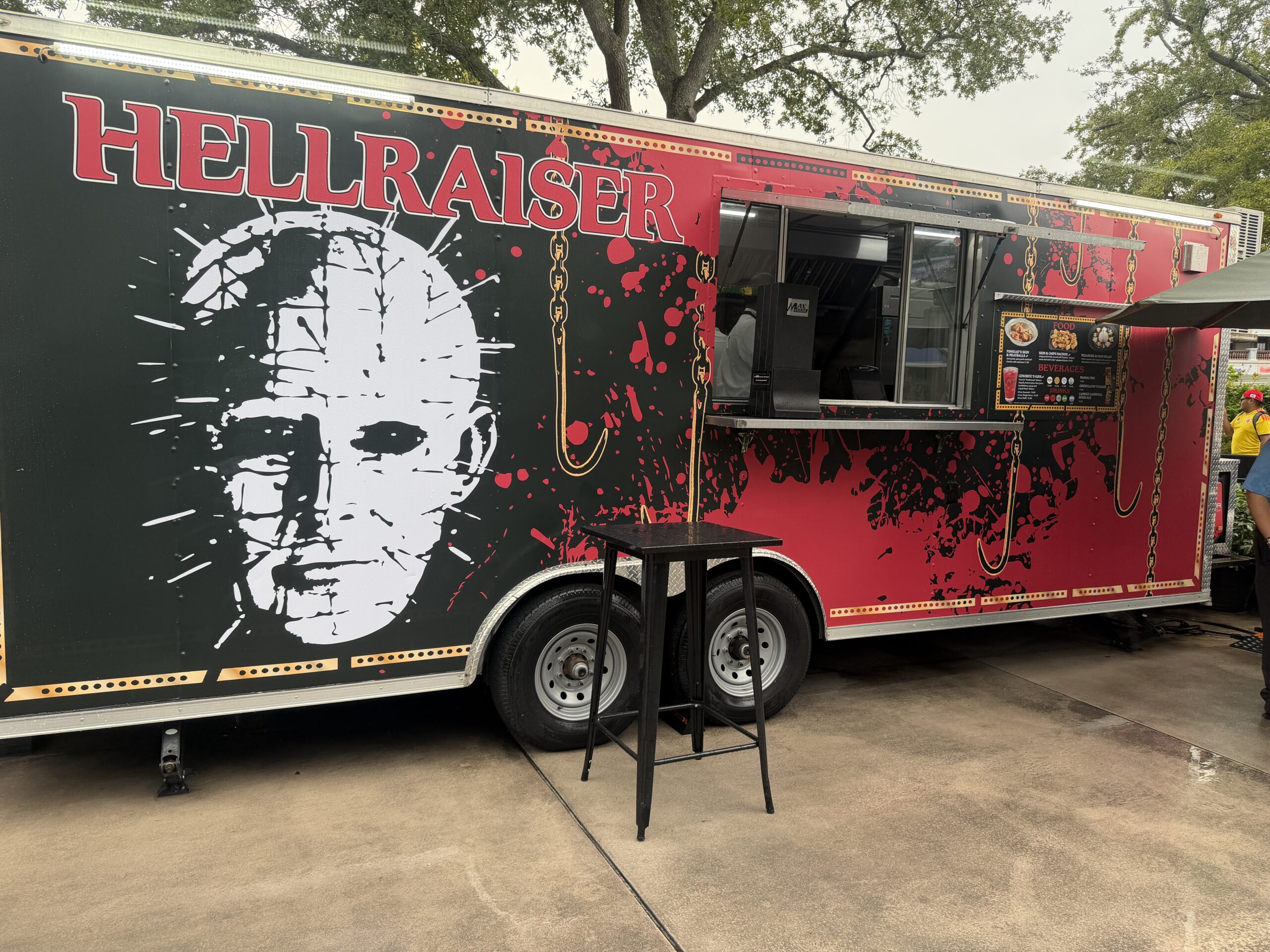 The Hellraiser food truck at HHN 35 in Universal Studios in Orlando Florida