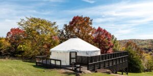 A luxury Yurt at Stonewind Retreat in Northwest Arkansas