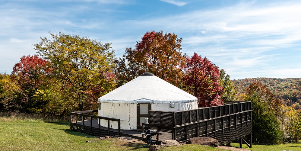 A luxury Yurt at Stonewind Retreat in Northwest Arkansas